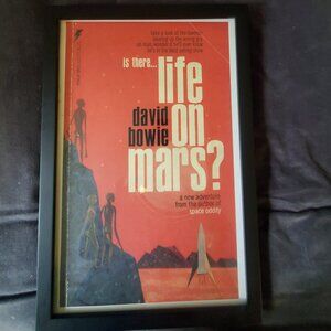 David Bowie "Life on Mars?" 1970s sci-fi novel mashup print